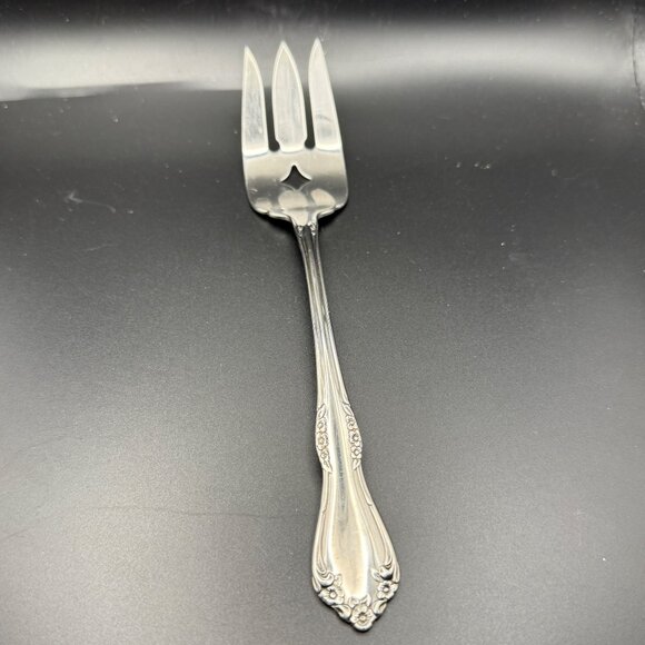 Oneida Mansfield Place Silverware Set of 1 Meat Fork 1 Spaghetti Spoon VTG - Picture 2 of 9